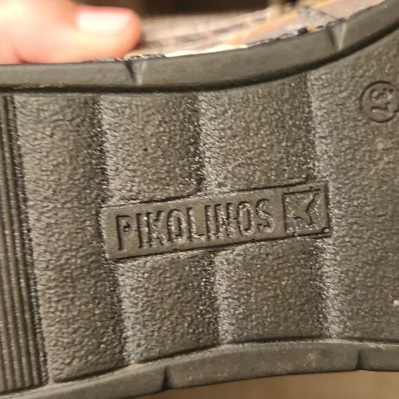 Pikolinos Women's Gold Lace-Up Shoes w/ Woven Rattan Soles Base Size 37 US 7 - Picture 9 of 10